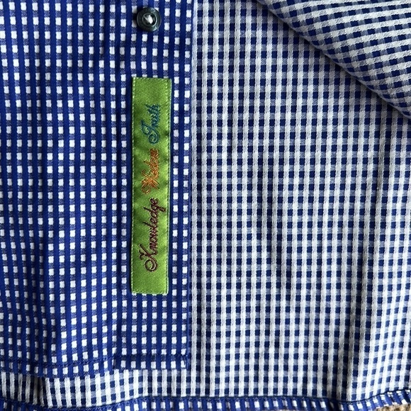 Robert Graham Blue White Check Paris French Button Down Shirt - Picture 6 of 9